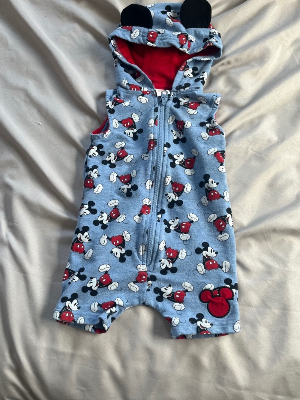 Disney footless sleeper with hood
